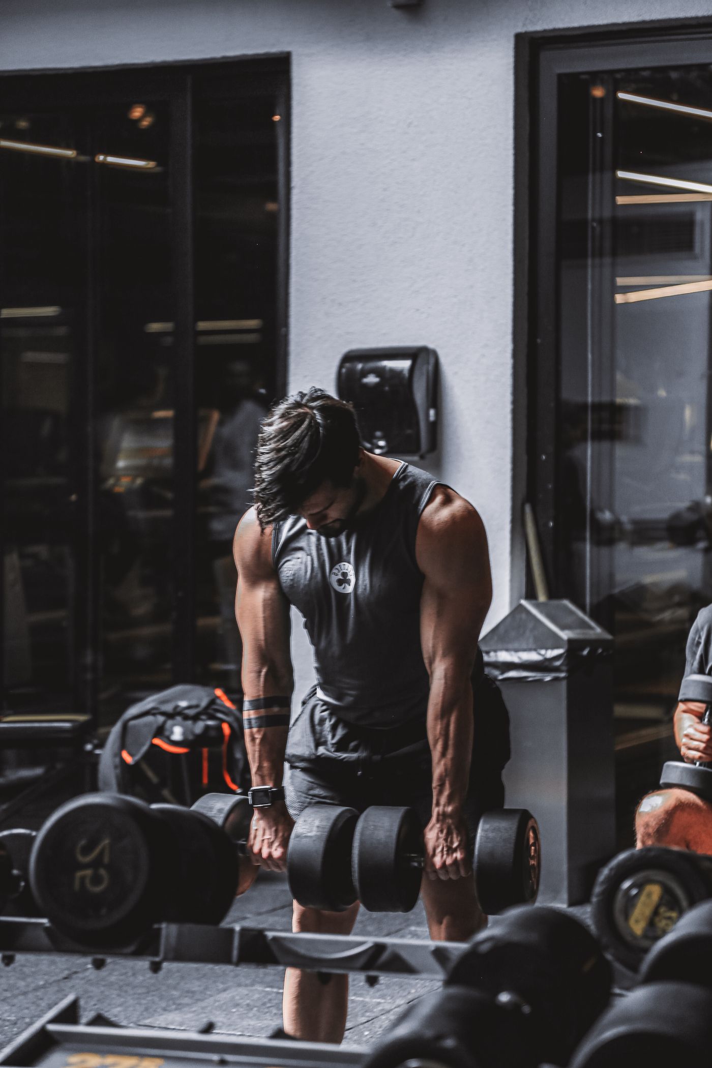 Lifter in a squat rack